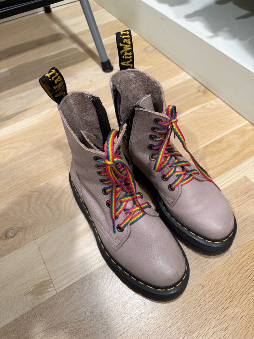 Dr. Martens Gray Platform Lace-Up Boot - Picture 2 of 9